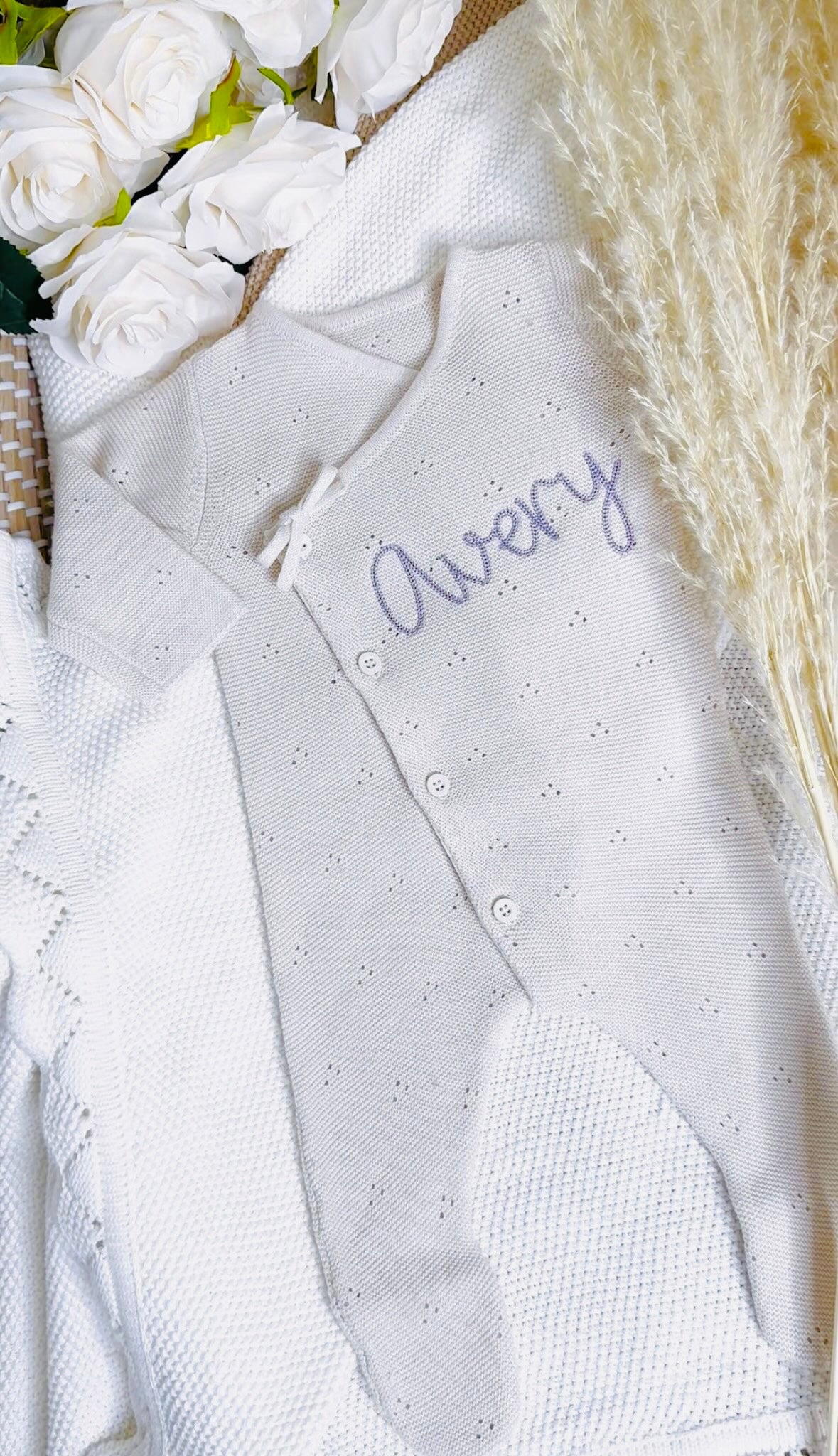 Personalised Pointelle Knit Romper