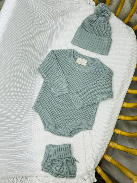Sage Knit Romper Bundle