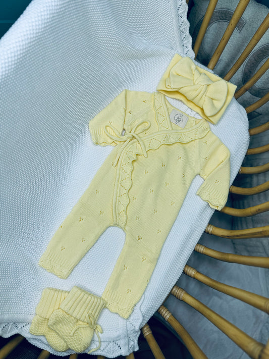 Lemon Dream Long Knit Romper Bundle