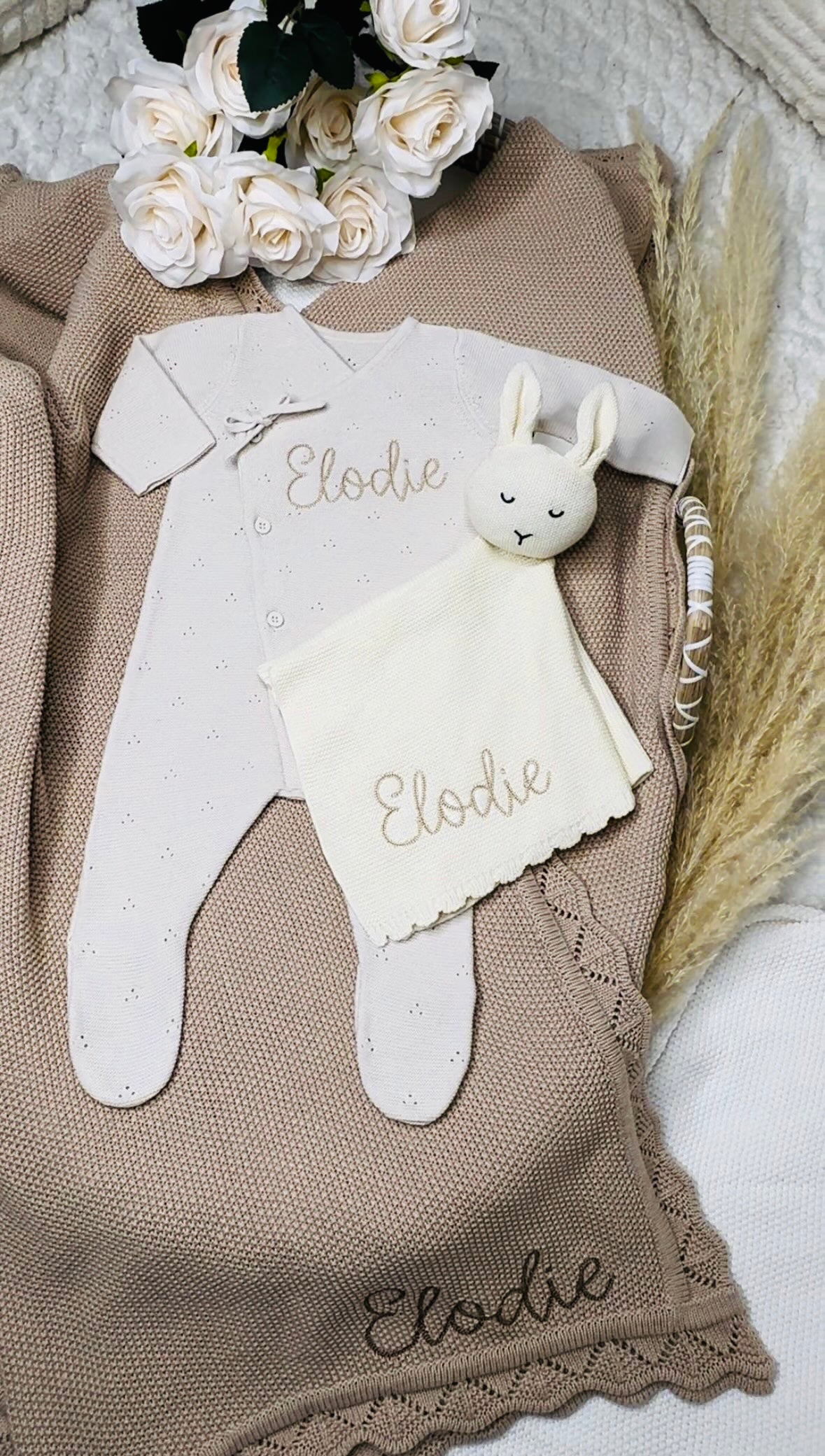 Personalised Pointelle Knit Romper