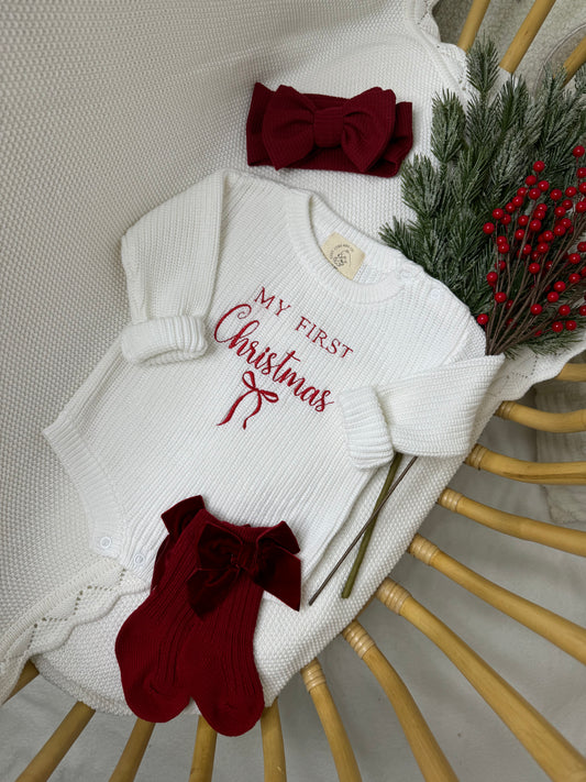 My First Christmas Romper