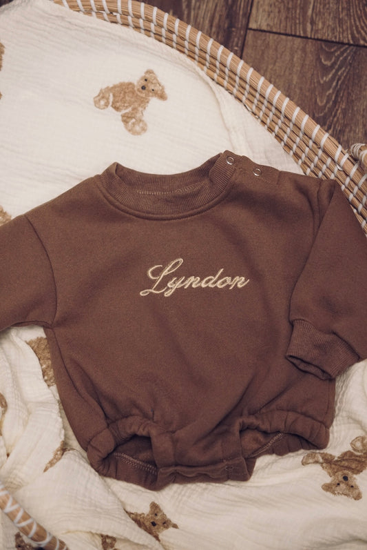 Personalised Long Sleeve Bubble Romper