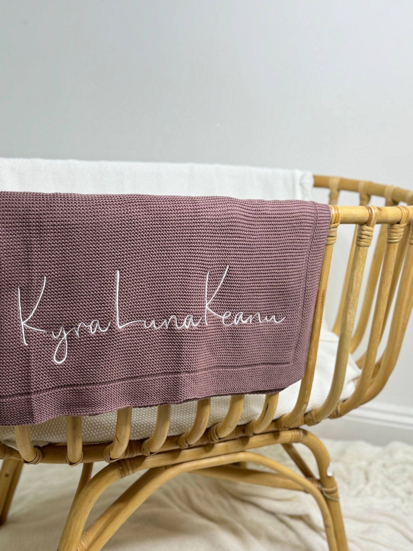 Personalised Knitted Baby Blankets